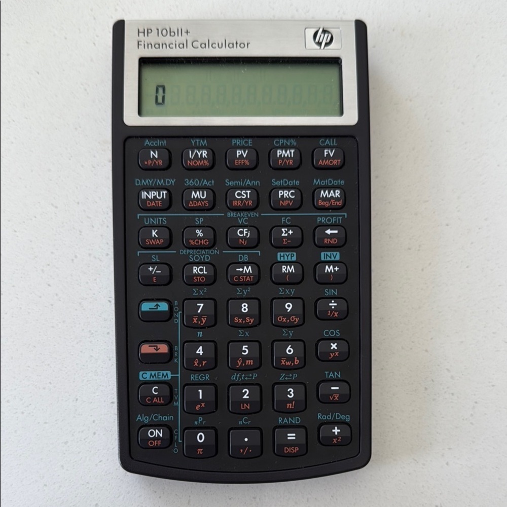 HP 10bII+ Black Financial Calculator